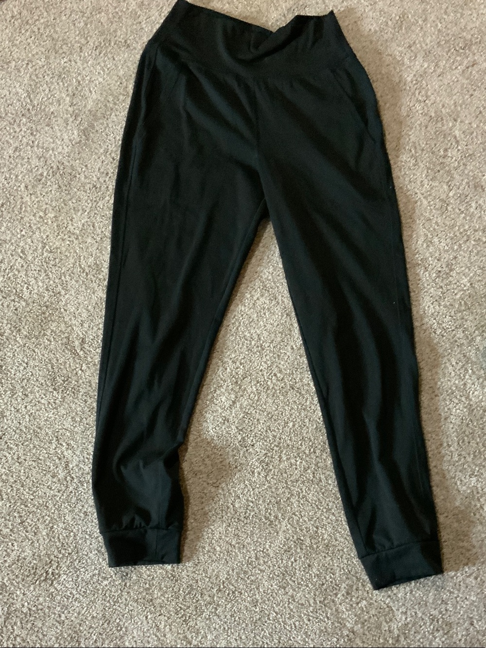 Black High-Waist Jogger Pants